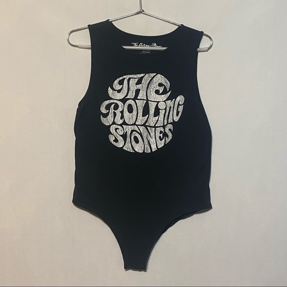 Rolling Stones graphic body suit, size XL, black